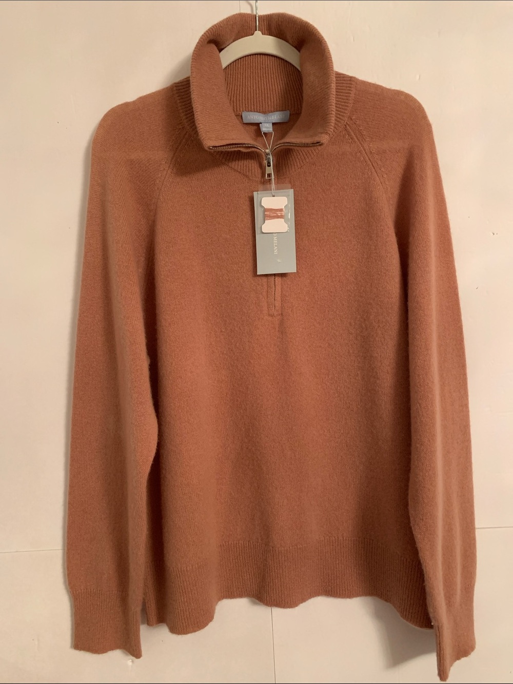 NWT Antonio Melani Women’s Cashmere Mousse Half-Zip Sweater Size XL